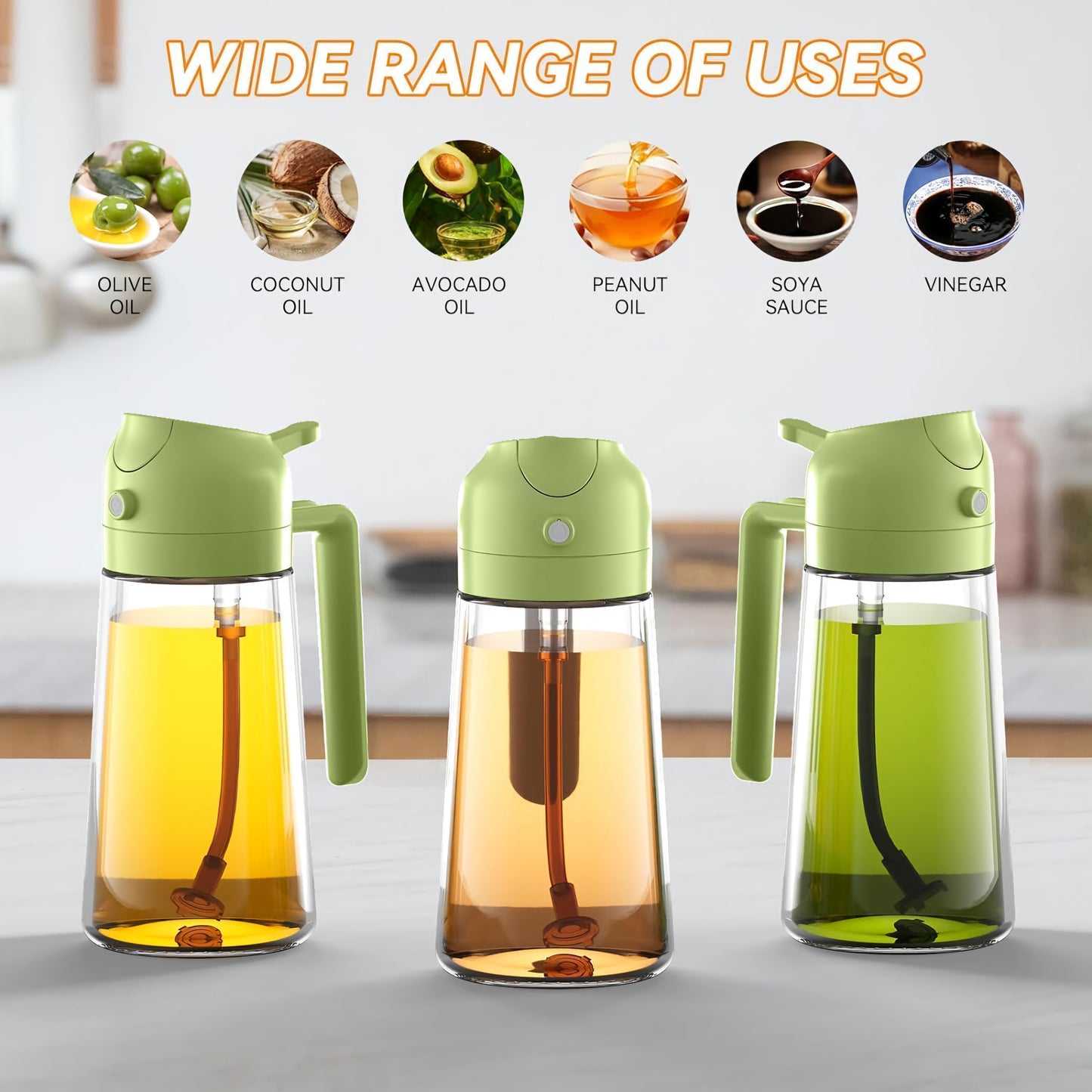 Easy Oil Dispenser Bottle for Kitchen (500 ml)